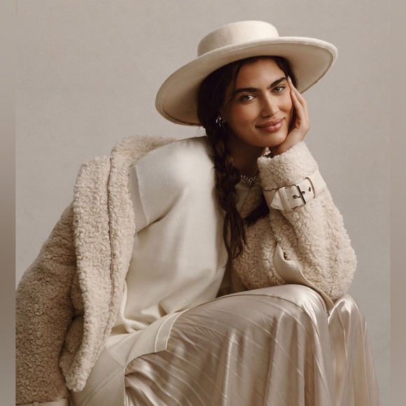 Anthropologie Long-Sleeve Crew Neck Mockable Pleated Maxi Jumper Dress - Picture 9 of 14